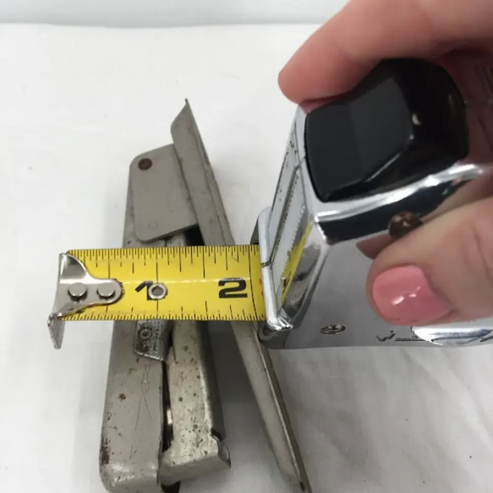 Vintage Metal Stapler Steel Movie Set Prop Small Mini Gray